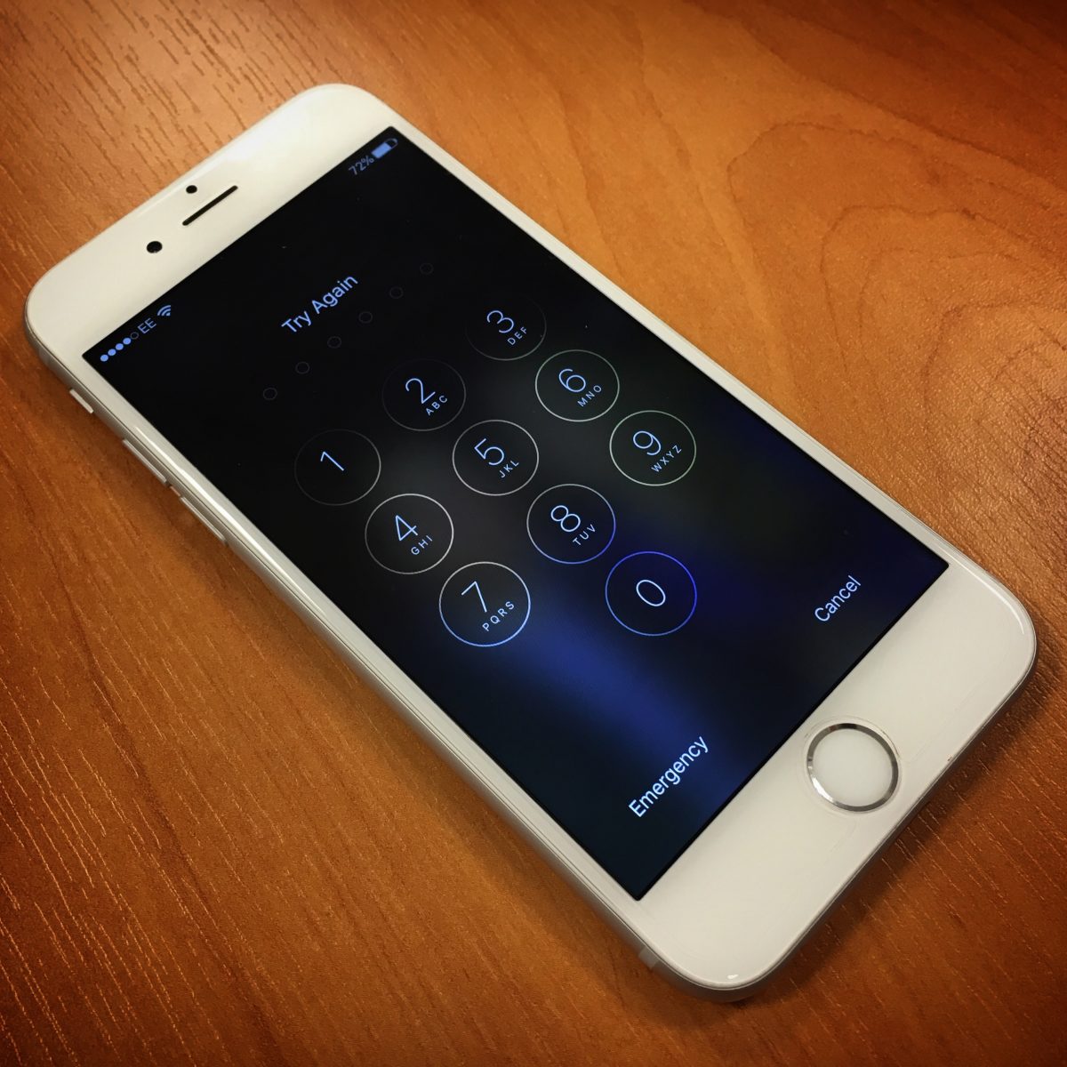 Apple iphone passcode screen for security 